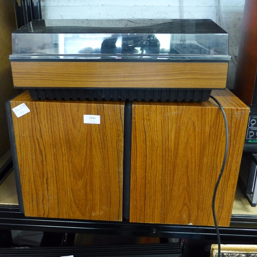 2341 - BSR turntable stereo and pair of 60cm Goodmans floorstanding speakers