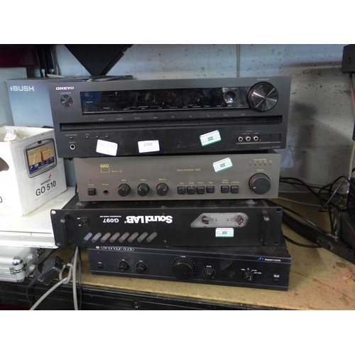 2350 - Onkyo amplifier HTR390, NAD Series 20 amplifier Soundlab Pro power amp GO97 and Cambridge Audio ampl... 