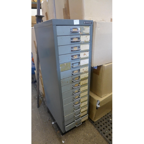 2470 - Bisley 15-drawer 45cm wide filing cabinet