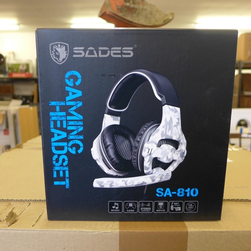 2473 - Box of 18 Sades unused sealed headsets