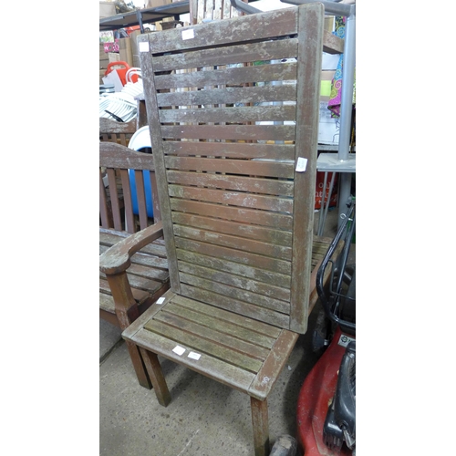 2492 - Approx 1.2m x 50cm teak garden table