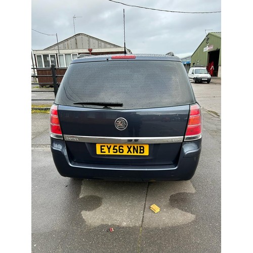 2527 - Vauxhall Zafira 1.9 CDTi 7-seater, 11 months MOT 8.2.24, 158,574 recorded miles, Reg No. EY56 XNB. D... 