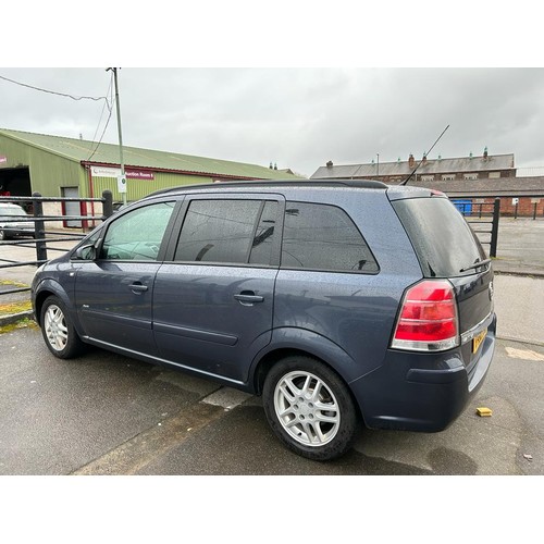 2527 - Vauxhall Zafira 1.9 CDTi 7-seater, 11 months MOT 8.2.24, 158,574 recorded miles, Reg No. EY56 XNB. D... 