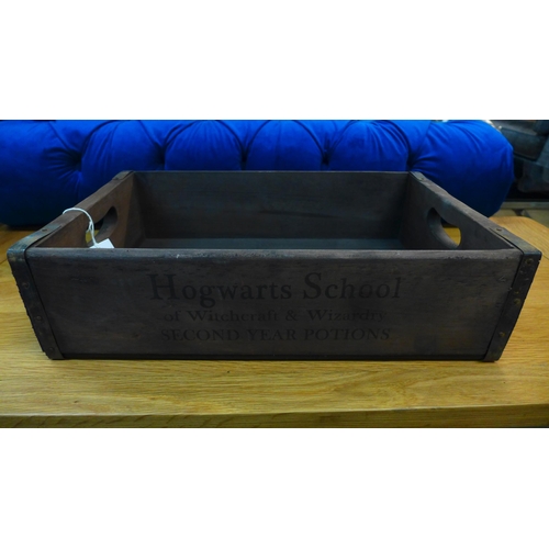 1306 - A Hogwarts School wooden storage crate, BX-013 * this lot is subject to VAT