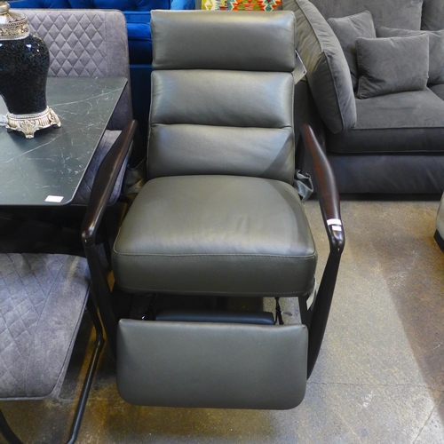 1518 - Kuka Pushback Leather Recliner, original RRP £416.66 + VAT (4162-23) * This lot is subject to VAT