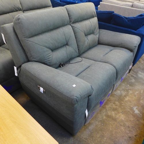 1523 - Justin Grey 2 Seater Power Recliner, original RRP £916.65 + VAT (4162-18) * This lot is subject to V... 