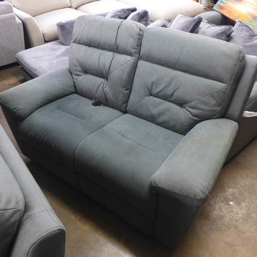 1535 - Justin Grey 2 Seater Power Recliner, original RRP £916.65 + VAT (4162-20) * This lot is subject to V... 