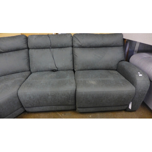 1537 - Paisley Fabric Sectional Power Recliner With Power Headrest, original RRP £2166.65 + VAT (4162-35) *... 