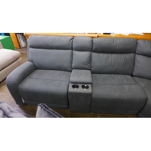 1537 - Paisley Fabric Sectional Power Recliner With Power Headrest, original RRP £2166.65 + VAT (4162-35) *... 