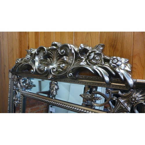 1560 - A large silver French style mirror