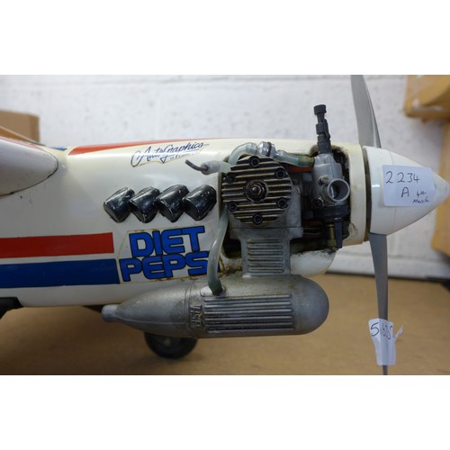 2234A - Remote control six-channel petrol-driven aeroplane - W - no remote