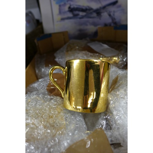 2268 - Royal Worcester gold coffee set