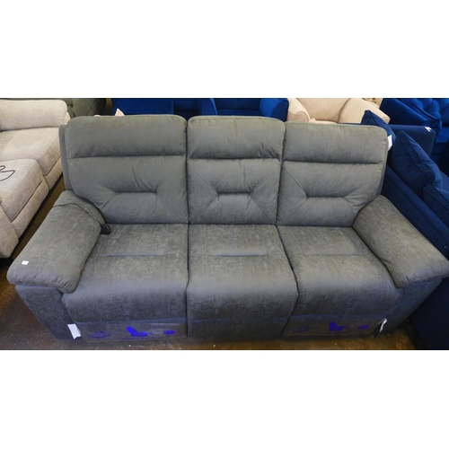 1524 - Justin Grey 3 Seater Power Recliner, original RRP £999.99 + VAT  (4162-21) * This lot is subject to ... 