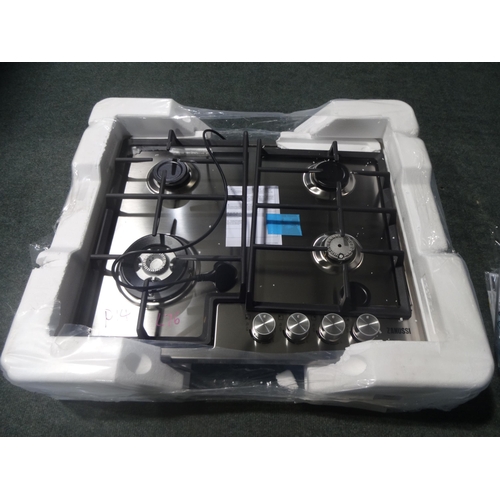 3002 - Zanussi Easy Cook 4 Burner Gas Hob - H40xW595xD510  - model no ZGNN645X , Original RRP £165.83 inc. ... 