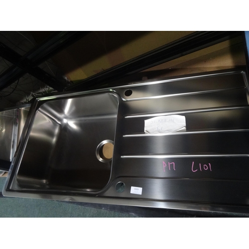 3009 - Lemis 1 Bowl Stainless Steel RVS - 500x1000  - model no 454730 , Original RRP £282.85 inc. vat (376-... 