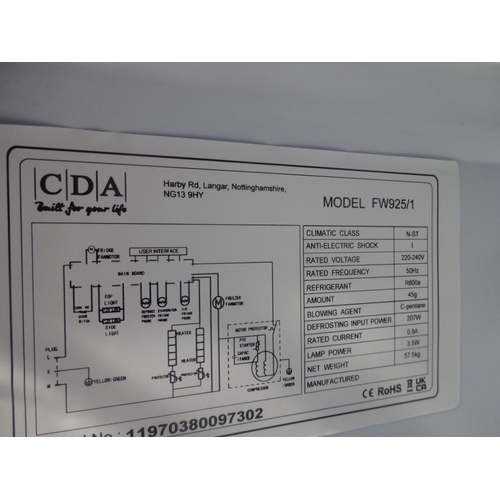 3038 - CDA 50/50 Integrated Fridge Freezer (Frost Free) - H1772xW540xD540  - model no FW925 , Original RRP ... 