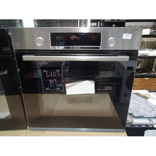 3043 - Bosch Serie 4 Single Oven - H595xW594xD548  - model no HBS534BS0B , Original RRP £357.5 inc. vat (37... 