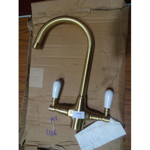 3065 - Fortuna Tap Bronze with White Handles - High/Low Pressure - model no.:- 64FS544ELRGWN, original RRP ... 