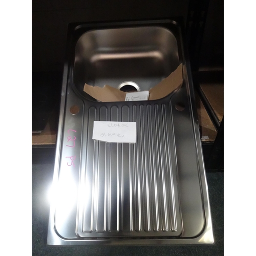 3081 - Ecuador 1 Bowl RVS U/mount Stainless Steel Sink - model no BL453665 , Original RRP £207.5 inc. vat (... 