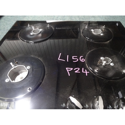 3091 - CDA Gas-on-Glass 4 Burner Hob -  NO BURNERS H44xW595xD515  - model no HVG620BL , Original RRP £190.8... 