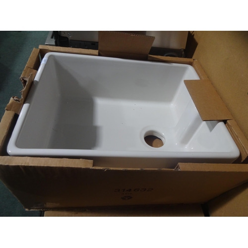 3097 - Belfast Sink 1.0 White - 406 x 600 , Original RRP £207.5 inc. vat (376-16 )  * This lot is subject t... 