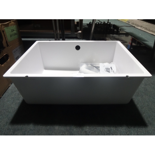 3131 - Samos 1.0 Bowl Composite Undermount - White (370x500) - model no.:- 525797, original RRP £332.50 inc... 