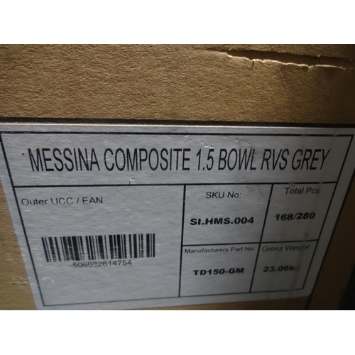 3132 - Messina Composite 1.5 Bowl RVS - Grey (500x100) - model no.:- TD150, original RRP £207.50 inc. VAT (... 