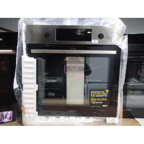 3137 - Zanussi Single Pyrolytic Oven - H589xW594xD568  - model no ZOPNX6X2 , Original RRP £349.17 inc. vat ... 