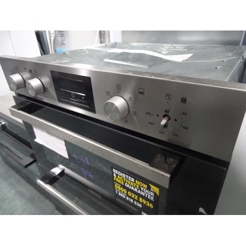 3151 - Zanussi Double Electric Oven - Stainless Steel (381-18) * This lot is subject to VAT