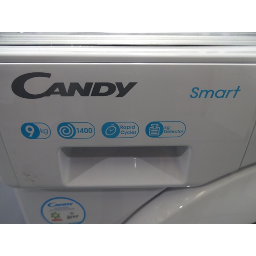 3158 - Candy Integrated Washing Machine (9kg) (H820xW600xD525) - model no.:- CBW 49D1E, original RRP £340.8... 