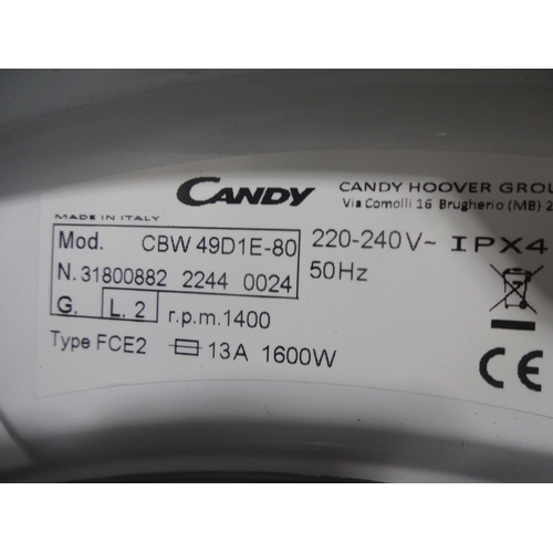 3158 - Candy Integrated Washing Machine (9kg) (H820xW600xD525) - model no.:- CBW 49D1E, original RRP £340.8... 