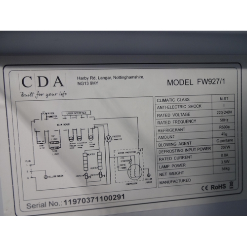 3162 - CDA 70/30 Integrated Fridge Freezer (Frost Free) - H1772xW540xD540  - model no FW927 , Original RRP ... 