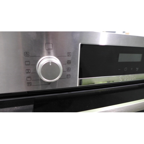 3177 - Bosch Serie 4 Pyrolytic Single Oven - H595xW594xD548  - model no HBS573BS0B , Original RRP £515.84 i... 