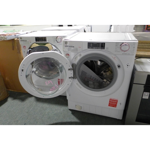 3187 - Hoover Integrated H Wash 300 Lite Washing Machine (8kg) - H820xW600xD525  - model no HBWS 48D1ACE , ... 