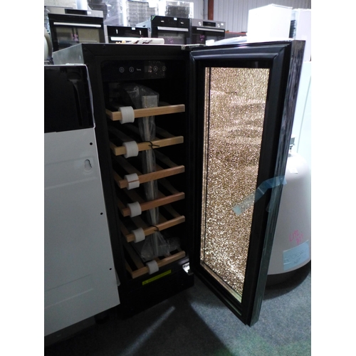 3192 - Viceroy Under Counter Wine Cooler - DAMAGED DOOR - H870xW295xD570  - model no WRWC30BK , Original RR... 