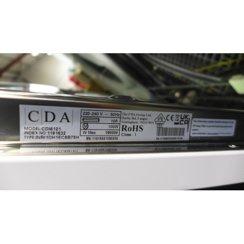 3193 - CDA Integrated Dishwasher -  H820xW598xD550 - model no CDI6121 , Original RRP £331.67 inc. vat (376-... 