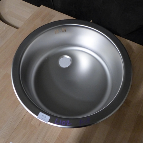 3229 - 450mm Installation Round Stainless Steel Sink - model no.:- 1008987, original RRP £25 inc. VAT (381-... 