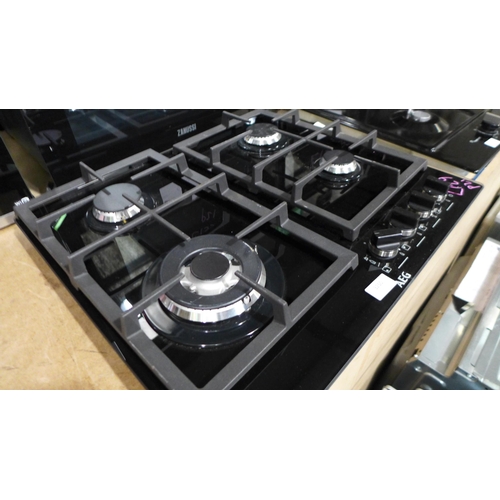 3250 - AEG 4 Burner Gas on Glass Hob - H40xW590xD520  - model no HKB64540NB , Original RRP £382.5 inc. vat ... 