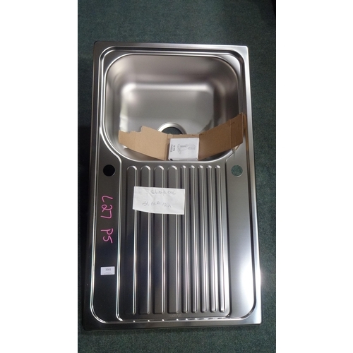 3081 - Ecuador 1 Bowl RVS U/mount Stainless Steel Sink - model no BL453665 , Original RRP £207.5 inc. vat (... 