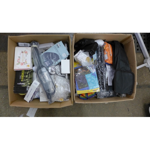 2094 - 2 boxes of assorted unused items