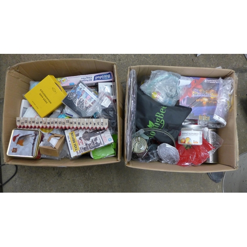 2095 - 2 boxes of assorted unused items