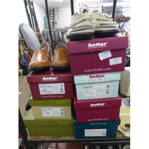 2118 - 7 Pairs of Hotter women's shoes in boxes