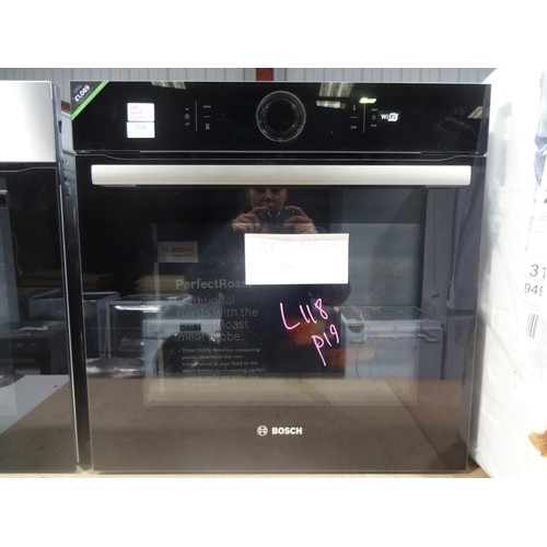 3138 - Bosch Serie 8 Home Connect Single Pyrolytic Oven - H595xW595xD548  - model no HBG6764B6B , Original ... 