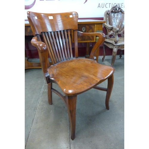 10 - A Victorian style oak desk chair