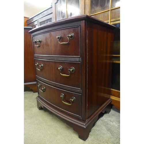 108 - A small mahogany bow front chest of drawers