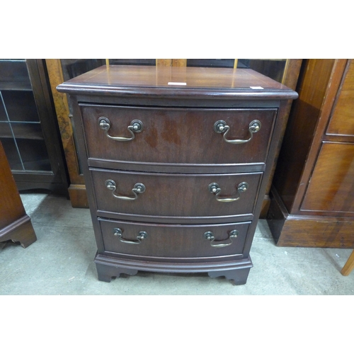 108 - A small mahogany bow front chest of drawers