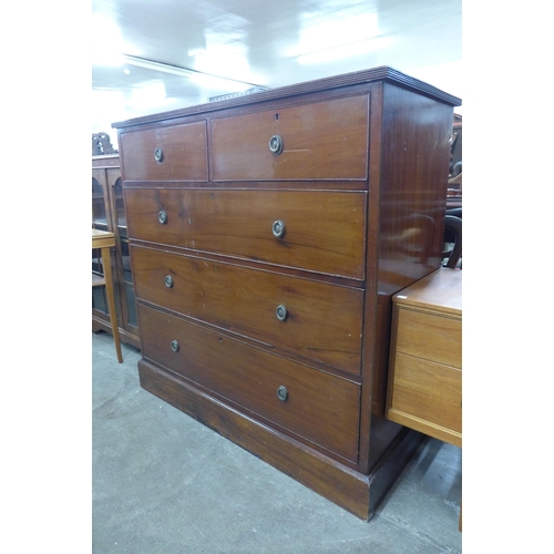 111 - A late Victorian mahogany chest of drawers