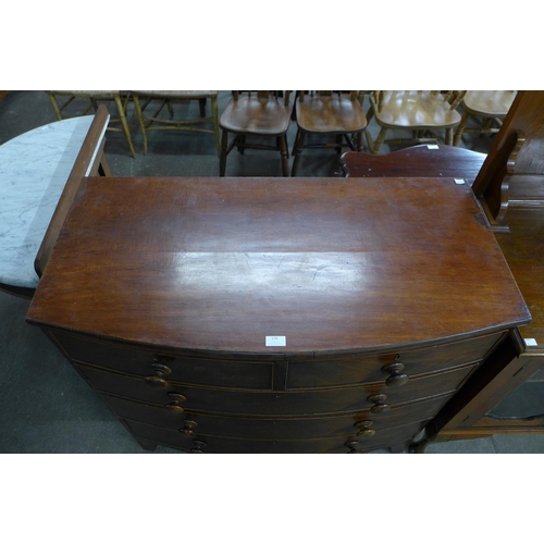 173 - A Victorian mahogany bow front chest of drawers