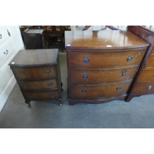 203 - Two walnut chests of drawers