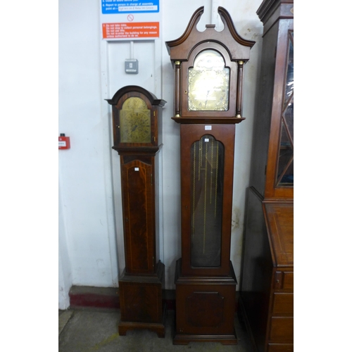 227A - Two mahogany longcase clocks